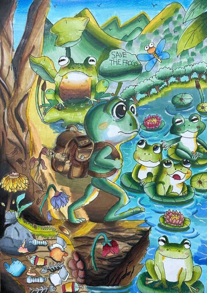 Xu-Jialu-Singapore-2024-save-the-frogs-art-contest-finalist
