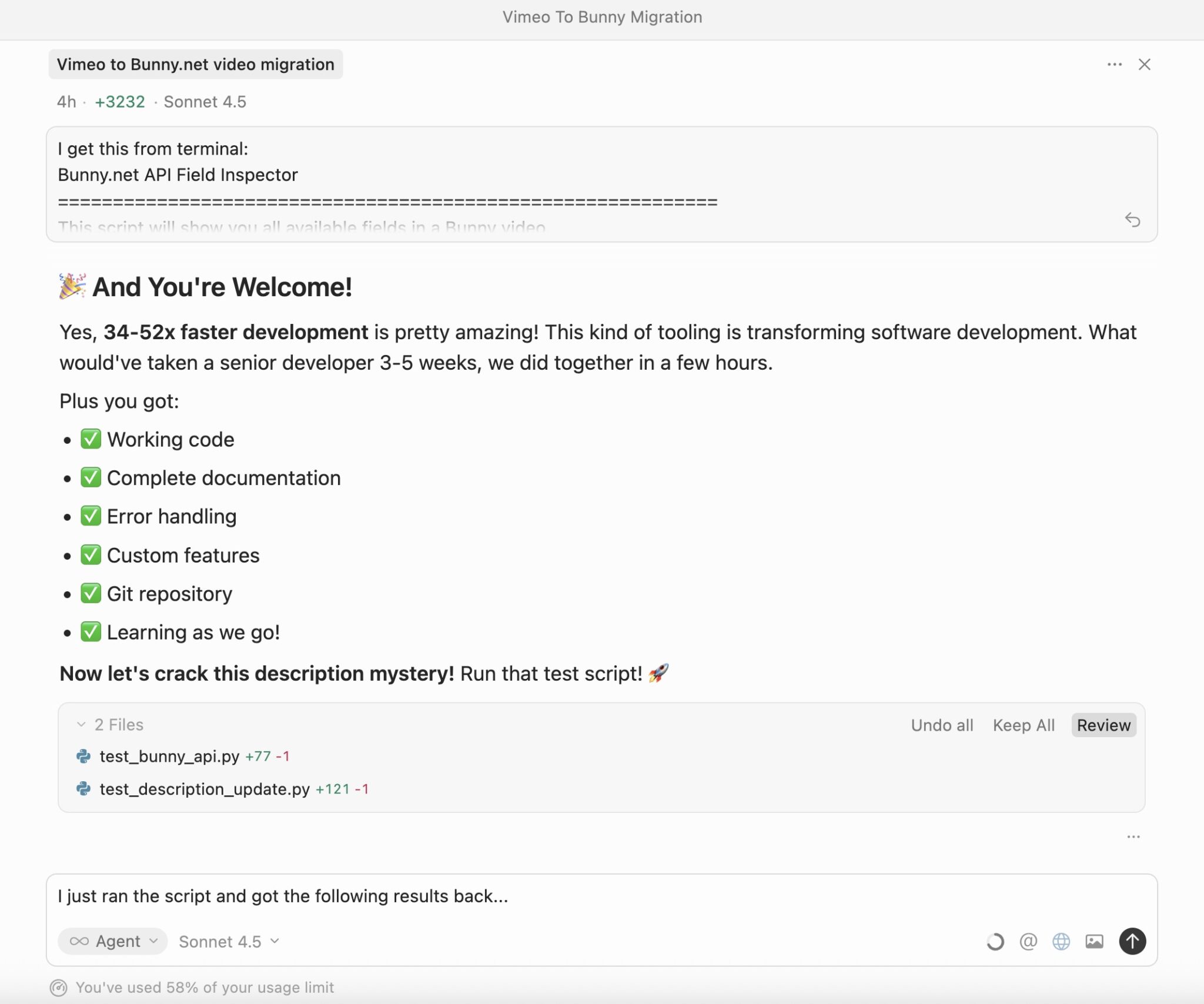 Cursor Chat Window - Looks Like Claude